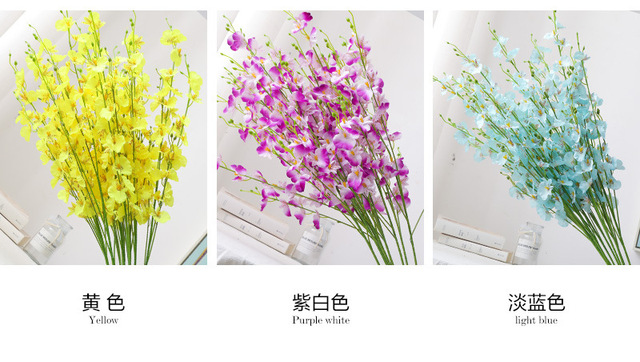Żółty kompozycja kwiatowa orchidea Phalaenopsis DIY - Wianko - 9