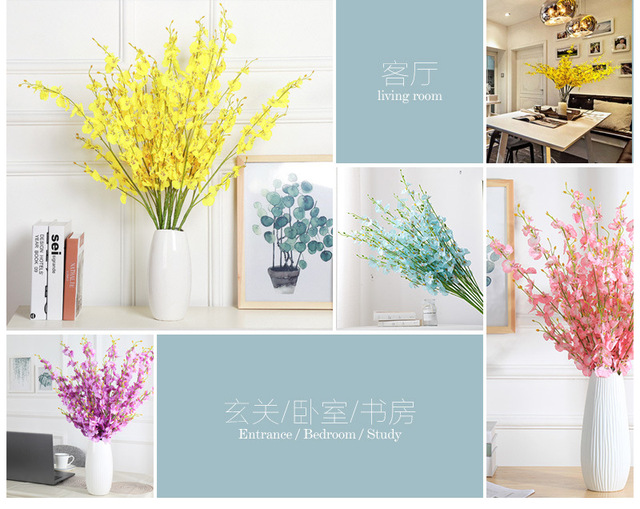 Żółty kompozycja kwiatowa orchidea Phalaenopsis DIY - Wianko - 10