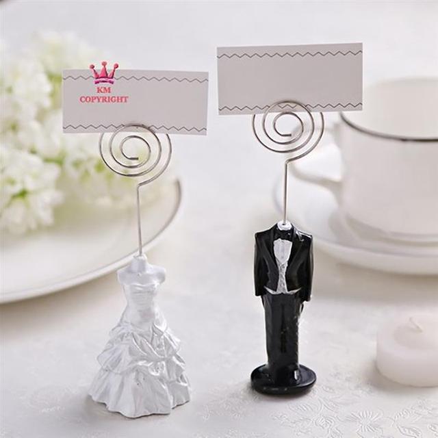 Zestaw 2 sztuk zdjęć ślubnych - stojak na numer stołu Bride & Groom, dekoracja stołu - Wianko - 3