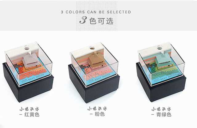 Notatnik 3D Ślub 155 arkusz Omoshiroi - Vintage kostka Memo Cube Journal z pawilonem w miniaturze - niespodzianka prezent - Wianko - 6