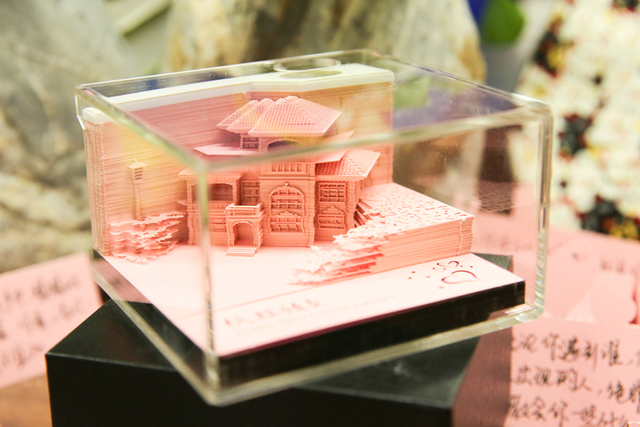 Notatnik 3D Ślub 155 arkusz Omoshiroi - Vintage kostka Memo Cube Journal z pawilonem w miniaturze - niespodzianka prezent - Wianko - 30