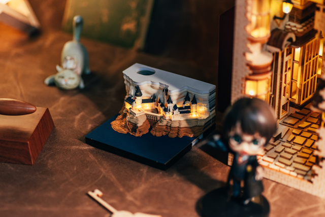 Notatnik 3D Ślub 155 arkusz Omoshiroi - Vintage kostka Memo Cube Journal z pawilonem w miniaturze - niespodzianka prezent - Wianko - 19