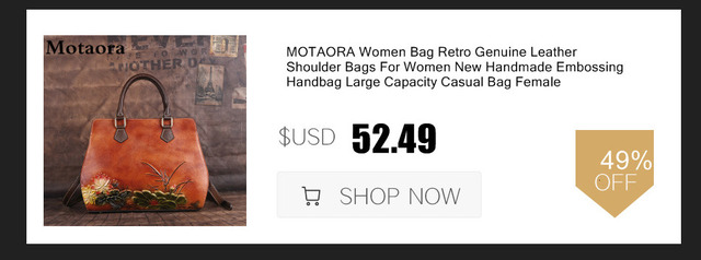 Ręcznie wytłaczana skórzana torebka damska Motoora Retro, kwiatowy wzór, vintage kubełkowy model na ramię - nowość 2021 - Wianko - 4