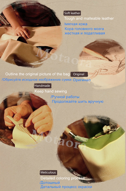 Ręcznie wytłaczana skórzana torebka damska Motoora Retro, kwiatowy wzór, vintage kubełkowy model na ramię - nowość 2021 - Wianko - 7