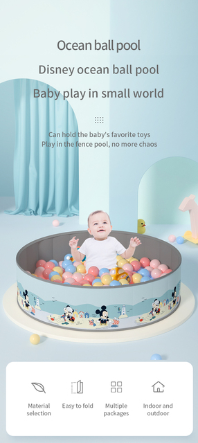 Kojec Disney z piłkami dla dzieci - przenośny, basen, wielofunkcyjna gra - Wianko - 2