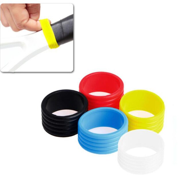 Rozciągliwy uchwyt gumowa rakieta tenisowa opaska z gumowym pierścieniem Overgrips, 2 sztuki, 5 kolorów - Wianko - 6