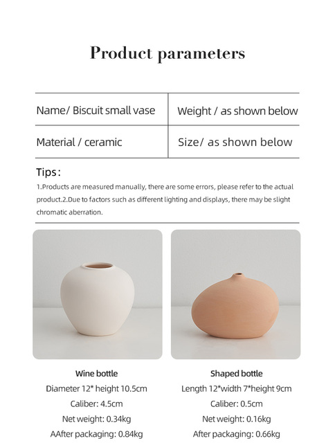 Dekoracyjny ceramiczny wazon o prostym wzornictwie na biurko, biały - idealny do domu, biura lub salonu - Wianko - 14