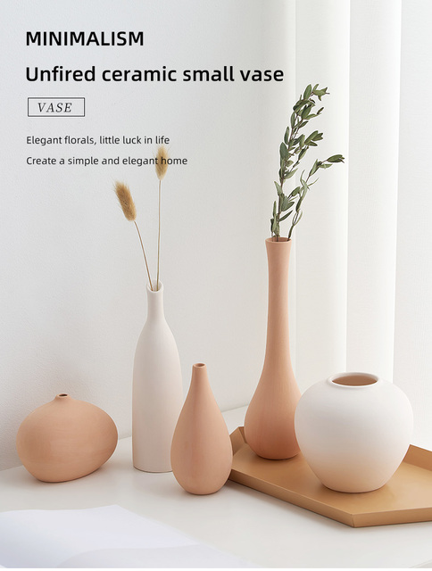 Dekoracyjny ceramiczny wazon o prostym wzornictwie na biurko, biały - idealny do domu, biura lub salonu - Wianko - 2