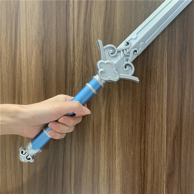 Duży miecz MO DAO ZU SHI, 80 cm, broń niebieska, cosplay 1:1, nóż szermierza, bezpieczny, PU, anime - Wianko - 3