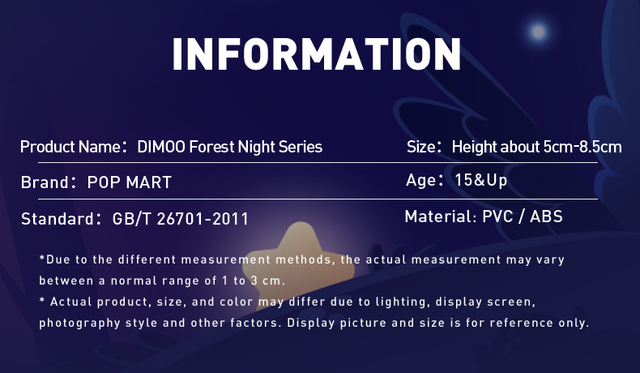 POP MART Dimoo Forest Night Series - pudełko z niespodzianką figurką dla dzieci - Wianko - 3
