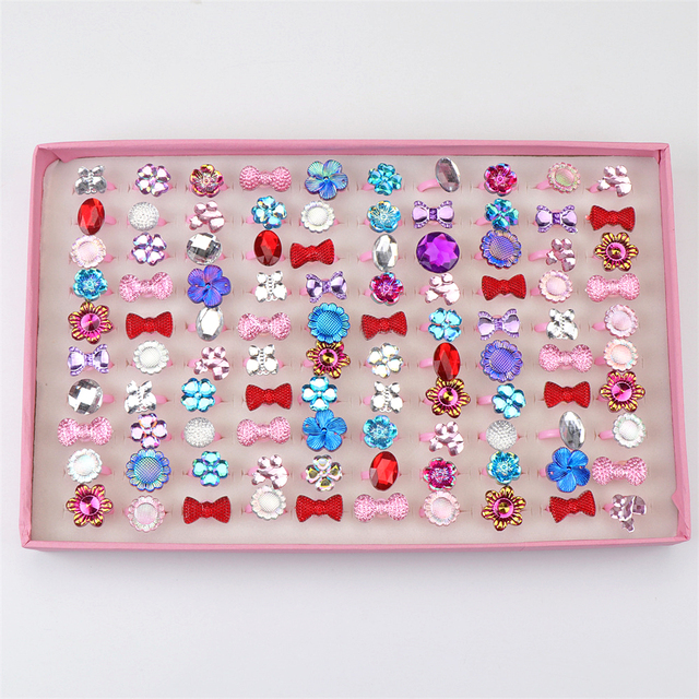 10 sztuk kolorowych pierścieni z kwiatowymi owocami zwierzątek dla dziewczynek - piękna biżuteria mix stylów w prezencie - Wianko - 9
