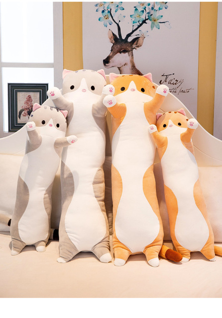 Pluszowa poduszka dla kota 50-130cm, miękka i pluszowa, idealna jako lalka zabawka, urodziny, wakacje, Boże Narodzenie dla dzieci i młodszych członków rodziny - Wianko - 3