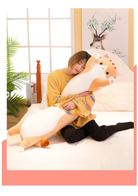 Pluszowa poduszka dla kota 50-130cm, miękka i pluszowa, idealna jako lalka zabawka, urodziny, wakacje, Boże Narodzenie dla dzieci i młodszych członków rodziny - Wianko - 13