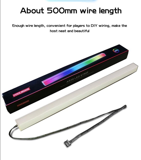 Taśma LED 4pin RGB ARGB 5V 3PIN do obudowy komputera - podłużna lampa magnetyczna z synchronizacją kolorów - Wianko - 8