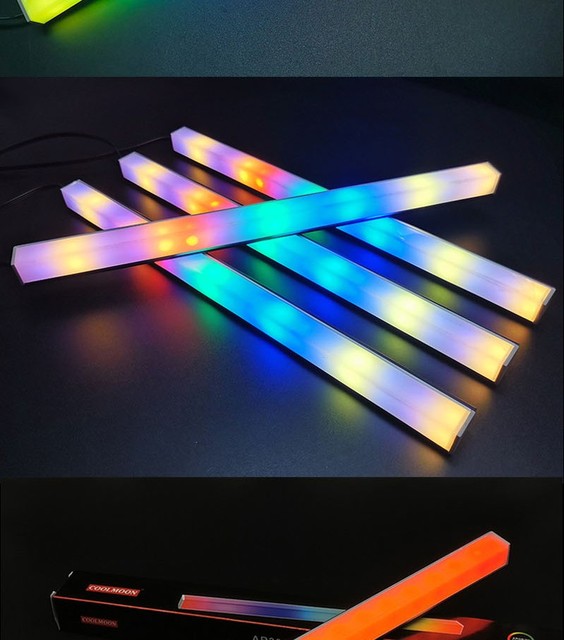 Taśma LED 4pin RGB ARGB 5V 3PIN do obudowy komputera - podłużna lampa magnetyczna z synchronizacją kolorów - Wianko - 15