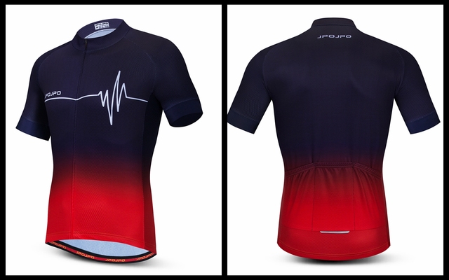 Męska koszulka rowerowa MTB na lato, czarno-czerwona - Wianko - 17