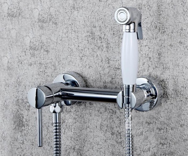 Bidet ręczny mosiądz z trybem gorącym i zimnym dla kobiet - przenośna, ciśnieniowa myjka do WC i prysznica, model BD666 - Wianko - 1