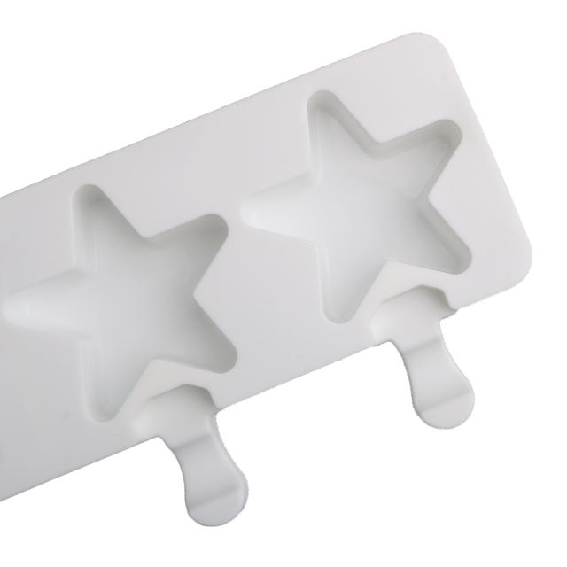 Silikonowa forma Popsicle w kształcie serca z gwiazdą i półkulką - narzędzie do lodów i napojów chłodzących - Wianko - 13