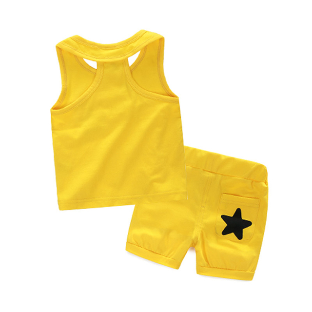 Mudkingdom bawełniany zestaw ubrań dla chłopców - letnia gwiazda, bez rękawów, krótkie spodenki w kropki - dla dzieci - Wianko - 5