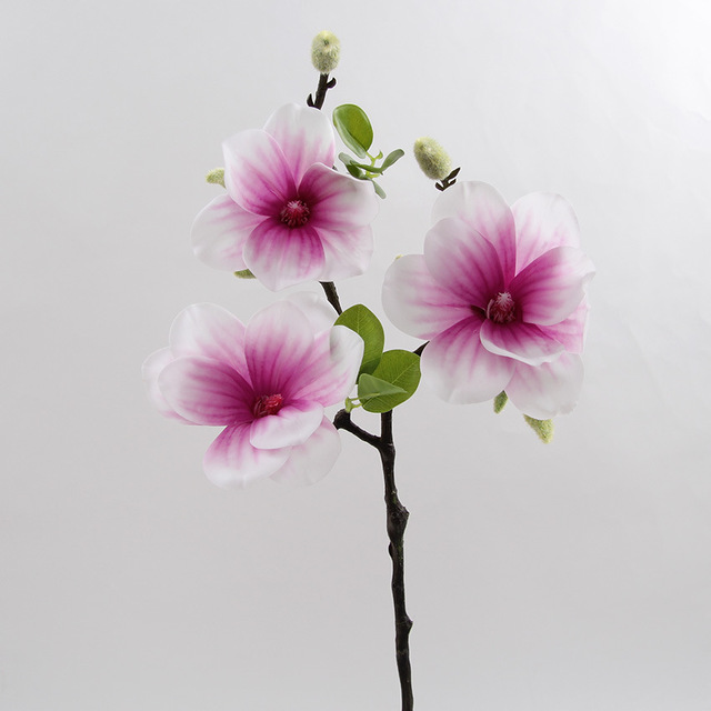 Wysokiej jakości sztuczne kwiaty Magnolia na świąteczne dekoracje ślubne - Wianko - 8