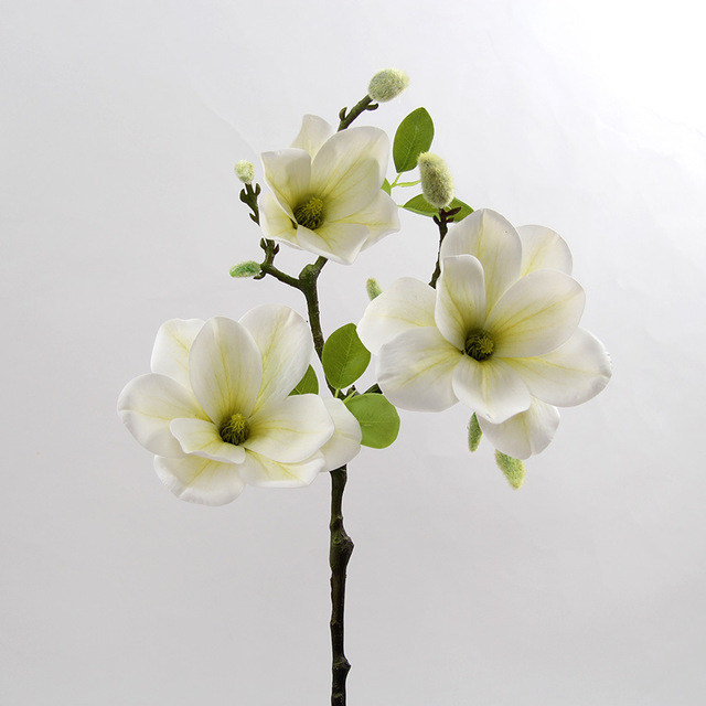 Wysokiej jakości sztuczne kwiaty Magnolia na świąteczne dekoracje ślubne - Wianko - 7