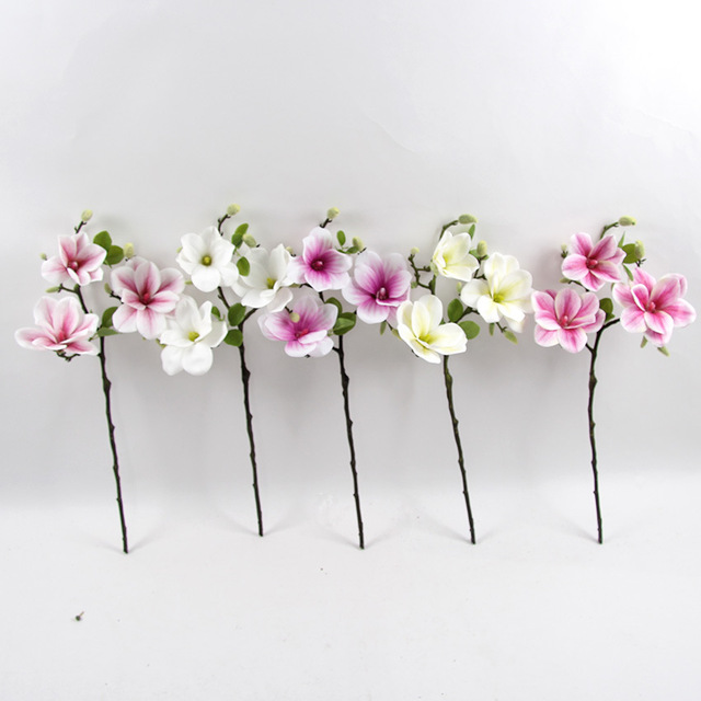 Wysokiej jakości sztuczne kwiaty Magnolia na świąteczne dekoracje ślubne - Wianko - 10