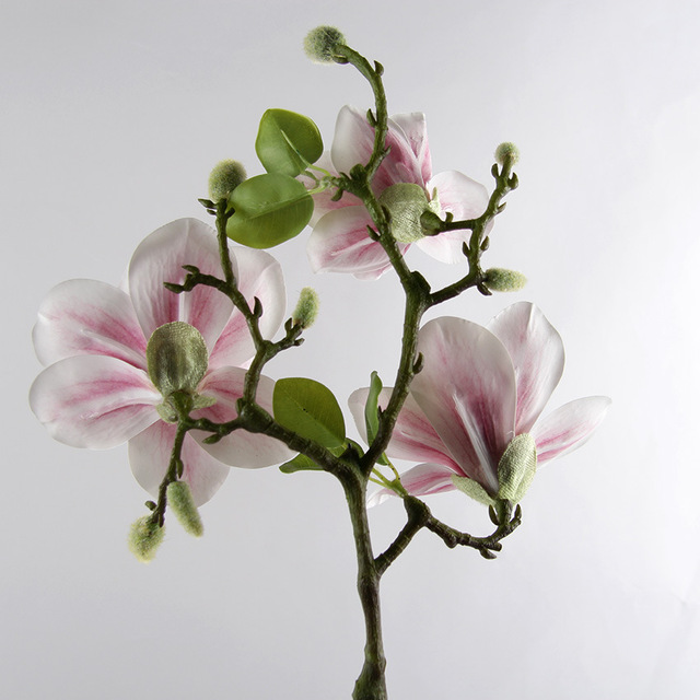 Wysokiej jakości sztuczne kwiaty Magnolia na świąteczne dekoracje ślubne - Wianko - 2