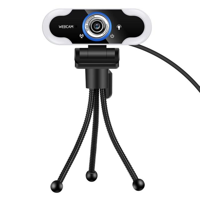 Nowa kamera internetowa HD 2021 z obrotową kamerą 1080P, mikrofonem i oświetleniem LED do spotkań biurowych na żywo na komputer stacjonarny i laptop USB - Wianko - 5