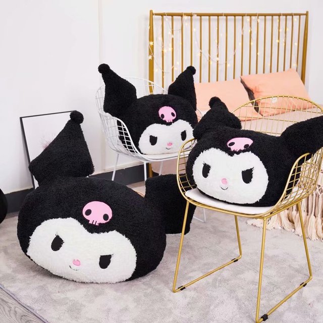 Kuromi pluszowa poduszka lalka Kawaii Anime - dekoracyjna poduszka na sofę i materac na łóżko, idealna jako prezent dla dziewczyny - Wianko - 4