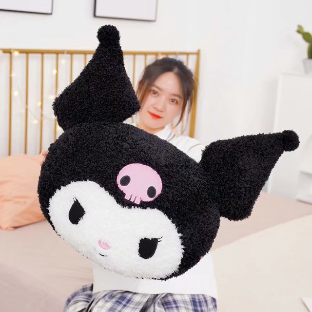 Kuromi pluszowa poduszka lalka Kawaii Anime - dekoracyjna poduszka na sofę i materac na łóżko, idealna jako prezent dla dziewczyny - Wianko - 5