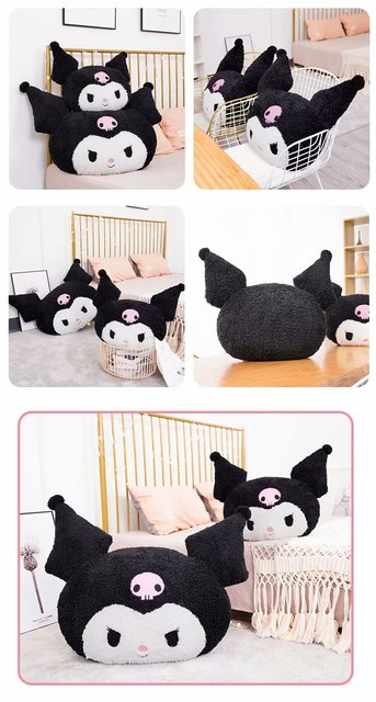 Kuromi pluszowa poduszka lalka Kawaii Anime - dekoracyjna poduszka na sofę i materac na łóżko, idealna jako prezent dla dziewczyny - Wianko - 8