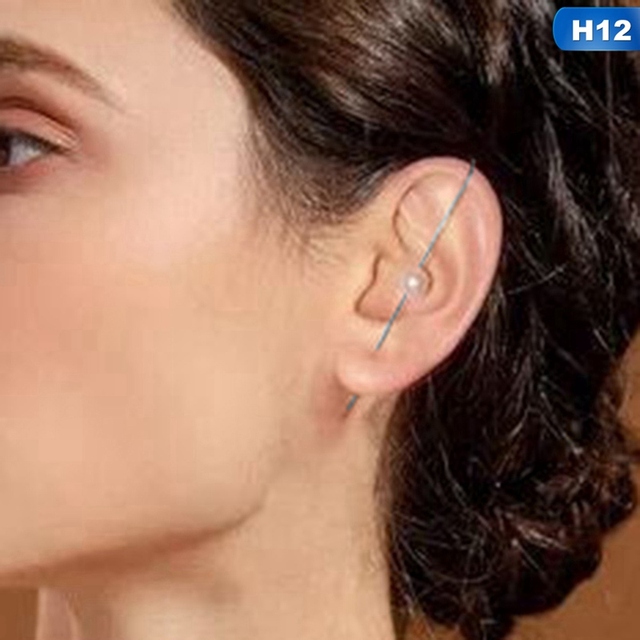 Kolczyki do uszu Ear Wrap Crawler Hook - Kryształowe kolczyki na wtyk pojedyncze, trendy wokół auricle, dla kobiet (1 sztuka) - Wianko - 18