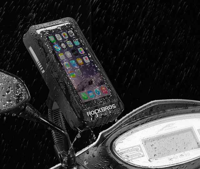 Torba na telefon ROCKBROS MTB Road Bike 6 wodoodporna, odblaskowa, z dotykowym ekranem i lusterkiem na kierownicę - Wianko - 7
