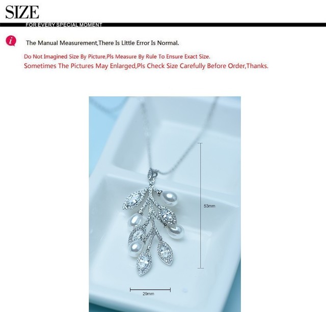 Wisiorek Link Chain z imitacją perły Leaft - biżuteria luksusowa, biały złoty kolor z cyrkoniami - dla kobiet i dziewczyn - Wianko - 10