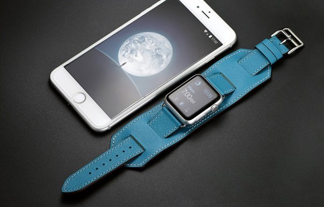 Luksusowa bransoletka z prawdziwej skóry do zegarka Apple Watch – pas 38/40/42/44/41/45 mm, seria 3/4/5/6/7/SE - Wianko - 38