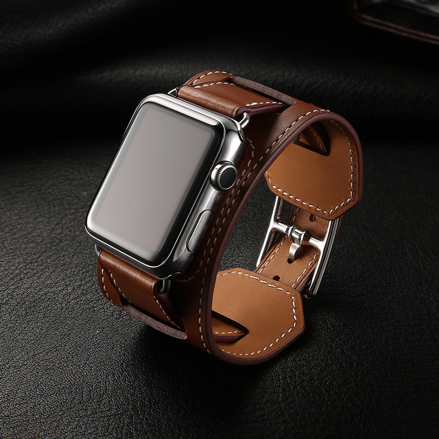 Luksusowa bransoletka z prawdziwej skóry do zegarka Apple Watch – pas 38/40/42/44/41/45 mm, seria 3/4/5/6/7/SE - Wianko - 20