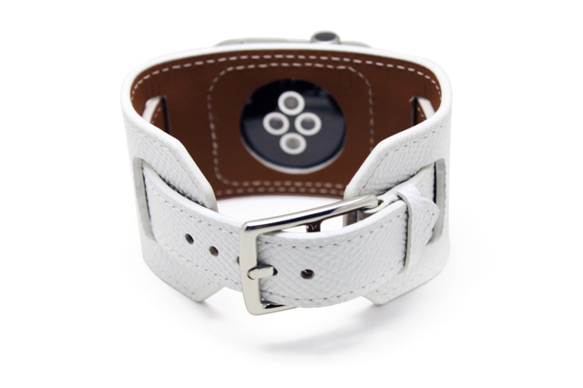 Luksusowa bransoletka z prawdziwej skóry do zegarka Apple Watch – pas 38/40/42/44/41/45 mm, seria 3/4/5/6/7/SE - Wianko - 8