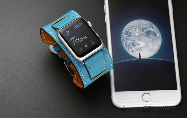 Luksusowa bransoletka z prawdziwej skóry do zegarka Apple Watch – pas 38/40/42/44/41/45 mm, seria 3/4/5/6/7/SE - Wianko - 39