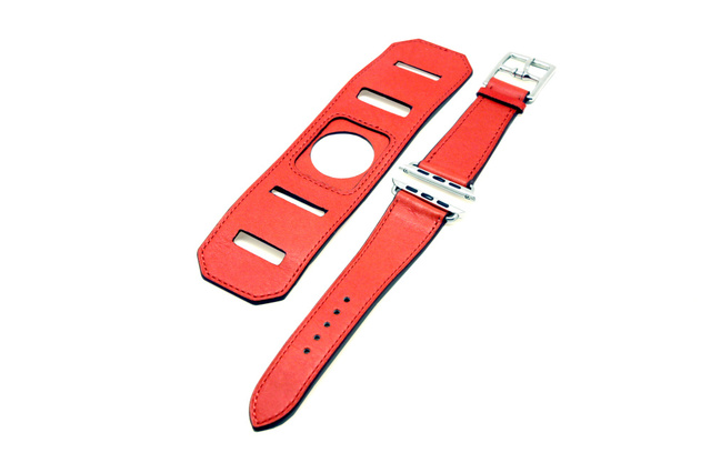 Luksusowa bransoletka z prawdziwej skóry do zegarka Apple Watch – pas 38/40/42/44/41/45 mm, seria 3/4/5/6/7/SE - Wianko - 45