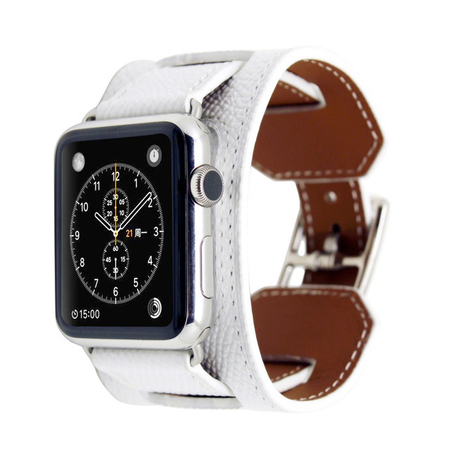Luksusowa bransoletka z prawdziwej skóry do zegarka Apple Watch – pas 38/40/42/44/41/45 mm, seria 3/4/5/6/7/SE - Wianko - 7