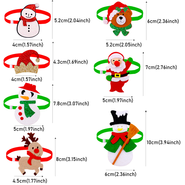 30 sztuk świątecznych muszek dla małych psów – artykuły modowe, śliczne akcesoria dla zwierzaków domowych - Wianko - 2