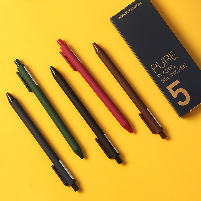 Długopis żelowy Xiaomi Kaco Sign Pen Gel 0.5mm - pióro do podpisów, 5 kolorów Macarons, trwałe, płynne atramenty, zestaw upominkowy - Wianko - 10