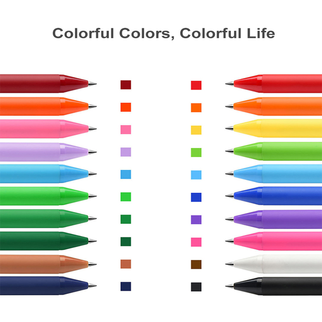 Długopis żelowy Xiaomi Kaco Sign Pen Gel 0.5mm - pióro do podpisów, 5 kolorów Macarons, trwałe, płynne atramenty, zestaw upominkowy - Wianko - 3