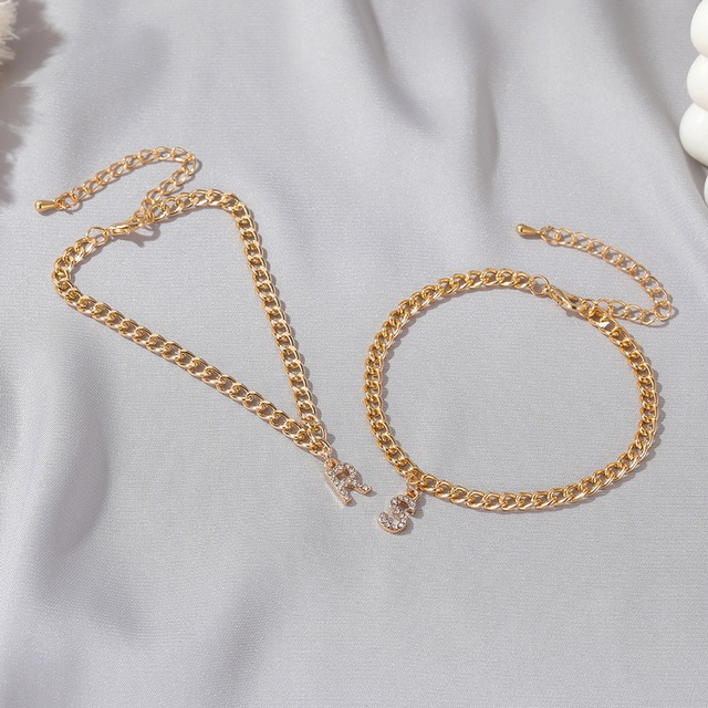 Pierwsza litera obrączki Tiny A-Z złoty urok, biżuteria plażowa Boho dla kobiet, alfabet kubański - Wianko - 88