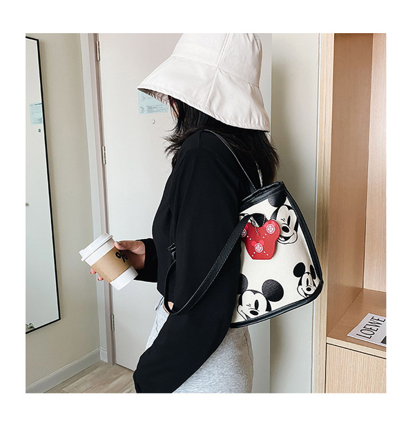 Nowa torba damska na ramię Disney Mickey z nadrukiem myszy - duża pojemność, plecak Kawaii dla dziewczyn - Wianko - 9