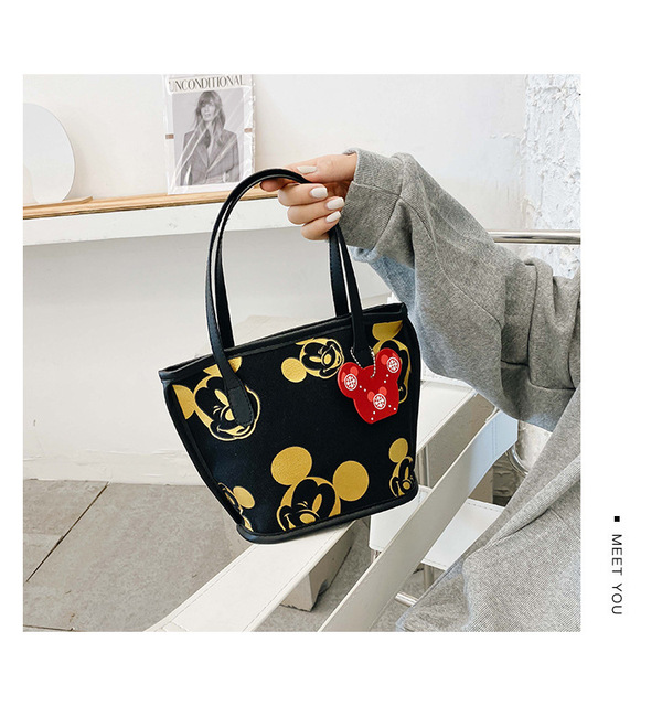 Nowa torba damska na ramię Disney Mickey z nadrukiem myszy - duża pojemność, plecak Kawaii dla dziewczyn - Wianko - 11