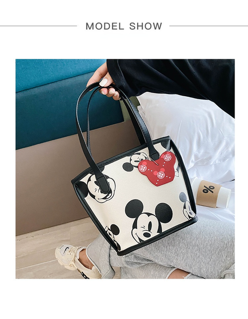 Nowa torba damska na ramię Disney Mickey z nadrukiem myszy - duża pojemność, plecak Kawaii dla dziewczyn - Wianko - 5