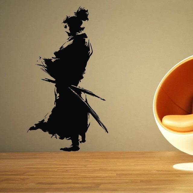 Naklejka Kendo samuraj w stylu japonia Ninja - Vinyl artystyczne nalepki ścienne, plakat, ozdobne malowidło ścienne - Kendo 2023 - Wianko - 3