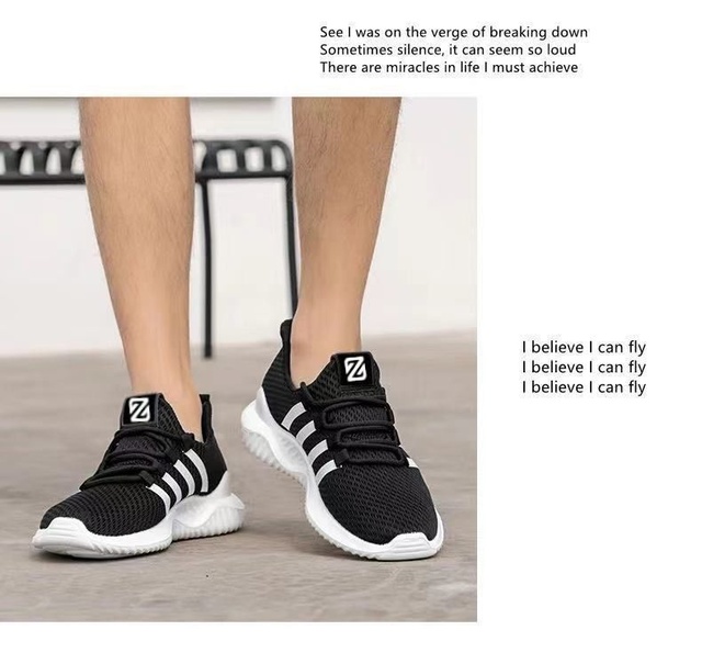 Męskie lekkie buty do biegania na siatkowej wkładce i oddychającej siateczce - Wianko - 9