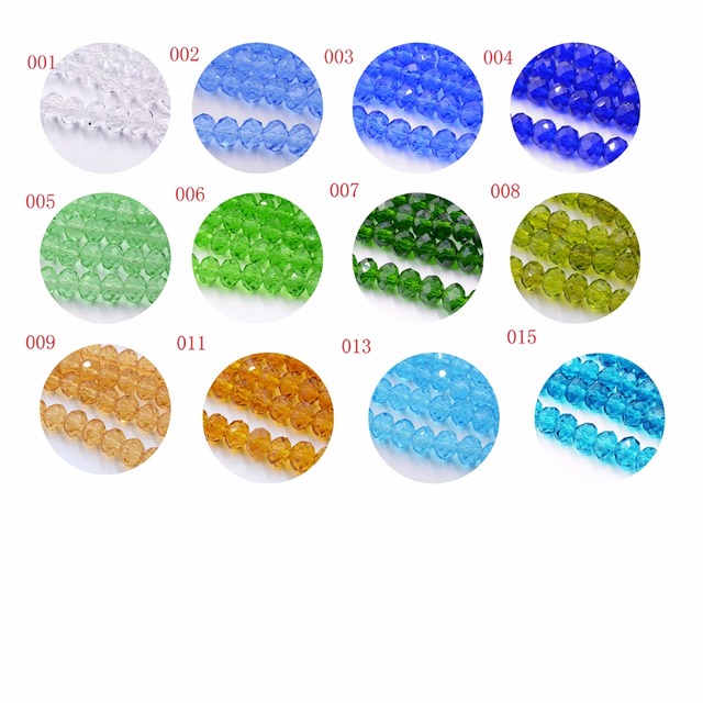 Fasetowane kryształowe koraliki okrągłe o niebieskim kolorze 6mm - Ronda Austria (50 sztuk) - Wianko - 2